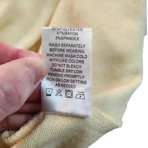 Elliott & Vine Sweater Size XL Soft Yellow Cream Puff Top Longsleeve *See Descri - Picture 5 of 14